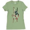 peace and love usa flag Ladies Fitted T-Shirt