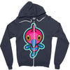 dubious disc Zipper Hoodie