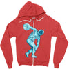 astronaut discus throwing Zipper Hoodie
