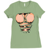ripped muscles, six pack, Ladies Fitted T-Shirt