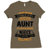 Super Cool Aunt Of A Freaking Awesome Niece Ladies Fitted T-Shirt