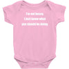 i'm not bossy i just know what you should be doing Baby Onesie