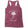 drop fast die last back Racerback Tank