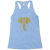 tribal print elephant geometric gold animals cool Racerback Tank