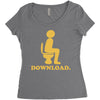 downloading poop Women's Triblend Scoop T-shirt