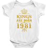 kings are born in 1981 Baby Bodysuit