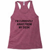 im currently away Racerback Tank