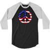 flag us flag peace independence day 3/4 Sleeve Shirt