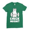 gym cat workout Ladies Fitted T-Shirt