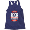 proud dad son Racerback Tank
