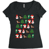 christmas pixel Women's Triblend Scoop T-shirt