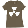 biohazard logo die cut vinyl Ladies Fitted T-Shirt