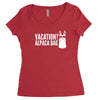 vacation alpaca bag animal humor funny Women's Triblend Scoop T-shirt
