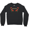 badassy with roses Crewneck Sweatshirt