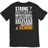 Strong Independent Motivated Gemini V-Neck Tee