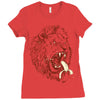 banana eating lion Ladies Fitted T-Shirt