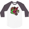 pink punk wolf 3/4 Sleeve Shirt