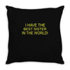 best sister crazy scary Throw Pillow