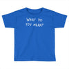 what do you mean 2016 tour Toddler T-shirt