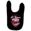 quens are born [your date] Baby Bibs