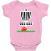disc golf frisbee leaning on target basket innova Baby Onesie