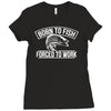 born to fish Ladies Fitted T-Shirt
