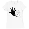 rabbit hand shadow Ladies Fitted T-Shirt