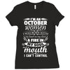 I Am An October Women Ladies Fitted T-Shirt
