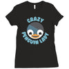 crazy penguin lady Ladies Fitted T-Shirt