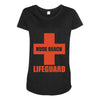 nude beach   lifeguard Maternity Scoop Neck T-shirt