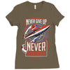 never surrender Ladies Fitted T-Shirt