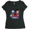 ash vs zombies Women's Triblend Scoop T-shirt