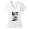 Be A Super Hero For Animals Go Vegan! Women's V-Neck T-Shirt