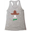 ladies sombrero  funny retro mexico mustache designer Racerback Tank
