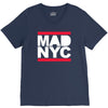 mad nyc new york city run fashion baseball jersey V-Neck Tee