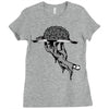 zombie eating brains Ladies Fitted T-Shirt