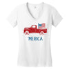 america 2 Women's V-Neck T-Shirt
