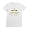 snow merry christmas Ladies Fitted T-Shirt