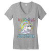 unicorns are born in september cute unicorn Women's V-Neck T-Shirt