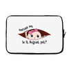 August Peeking Out Baby Girl Laptop sleeve