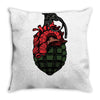 heard granade Throw Pillow