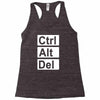 control alt delete Racerback Tank