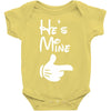 he's mine she's mine Baby Onesie