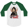 i want you to rebel 3/4 Sleeve Shirt
