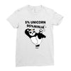 5 Percent Unicorn 95 Percent Ninja Ladies Fitted T-Shirt