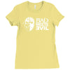 bad meets evil mask Ladies Fitted T-Shirt