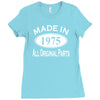 made in 1975 mens 40th birthday Ladies Fitted T-Shirt