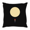 minimal solar system Throw Pillow