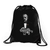 boss' cat Drawstring Bags
