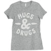hugs and drugs Ladies Fitted T-Shirt